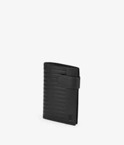 Homme Bosanova Portefeuilles | Portefeuille en cuir noir avec poche à monnaie et rabat