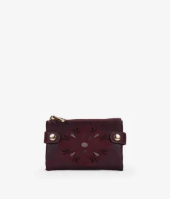 Femme Bosanova Portefeuilles | Portefeuille moyen bordeaux avec broderie