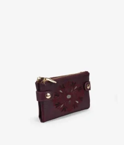 Femme Bosanova Portefeuilles | Portefeuille moyen bordeaux avec broderie