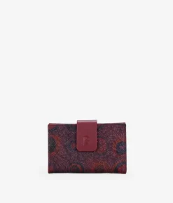 Femme Bosanova Portefeuilles | Portefeuille moyen en cuir bordeaux à rabat