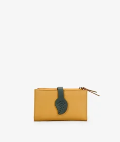 Femme Bosanova Portefeuilles | Portefeuille moyen en cuir moutarde