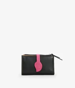 Femme Bosanova Portefeuilles | Portefeuille moyen en cuir noir