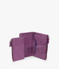 Femme Bosanova Portefeuilles | Portefeuille moyen en cuir lilas