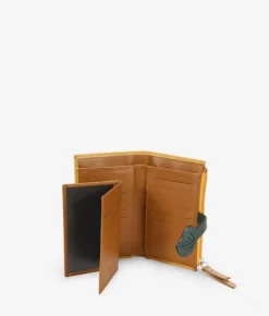 Femme Bosanova Portefeuilles | Portefeuille moyen en cuir moutarde