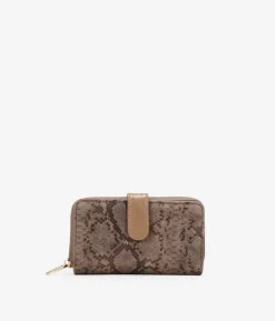 Femme Bosanova Portefeuilles | Portefeuille moyen imprimé animal marron