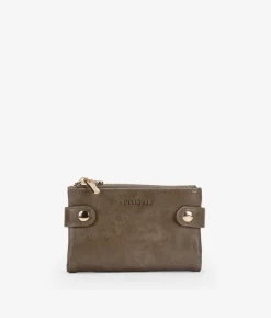 Femme Bosanova Portefeuilles | Portefeuille moyen taupe avec double fermeture éclair