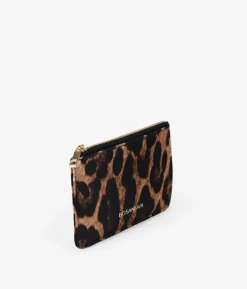 Femme Bosanova Porte-monnaie | Portefeuille plat à imprimé animal léopard