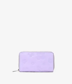 Femme Bosanova Portefeuilles | Portefeuille rectangulaire en cuir à fleurs lilas