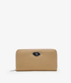 Femme Bosanova Portefeuilles | Portefeuille rectangulaire en nylon taupe