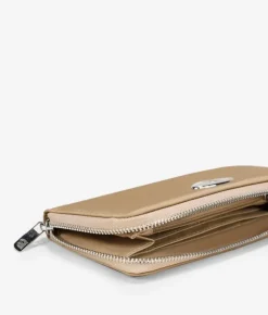 Femme Bosanova Portefeuilles | Portefeuille rectangulaire en nylon taupe