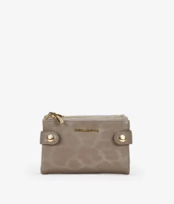 Femme Bosanova Portefeuilles | Portefeuille taupe à imprimé léopard