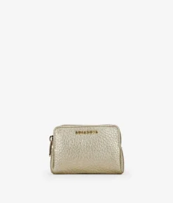 Femme Bosanova Porte-monnaie | Portefeuille zippé doré avec logo