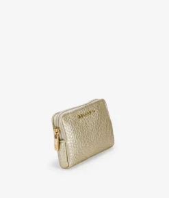 Femme Bosanova Porte-monnaie | Portefeuille zippé doré avec logo