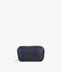 Femme Bosanova Porte-monnaie | Porte-monnaie en cuir bleu avec fermeture éclair