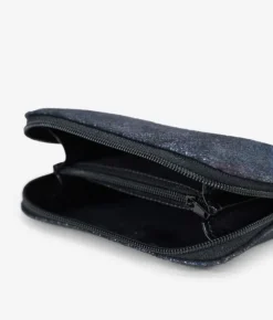 Femme Bosanova Porte-monnaie | Porte-monnaie en cuir bleu gravé