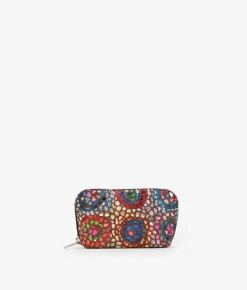 Femme Bosanova Porte-monnaie | Porte-monnaie en cuir marron avec imprimé