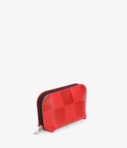 Femme Bosanova Porte-monnaie | Porte-monnaie en cuir rouge avec fermeture éclair