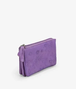 Femme Bosanova Porte-monnaie | Porte-monnaie rectangulaire en cuir lilas