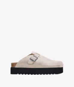 Bosanova Chaussures En Cuir | Sabots | Sabots en cuir avec plateforme et boucle