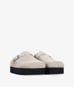 Bosanova Chaussures En Cuir | Sabots | Sabots en cuir avec plateforme et boucle