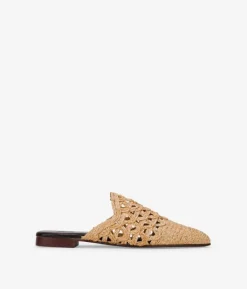 Bosanova Tongs | Sandales Spartiates | Sabots mules plates en sparte beige