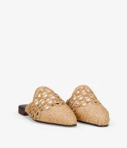 Bosanova Tongs | Sandales Spartiates | Sabots mules plates en sparte beige