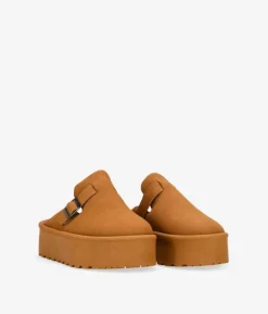 Bosanova Sabots | Plateformes | Sabots plateforme en cuir avec boucle