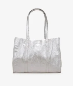 Bosanova Sacs Porté Épaule | Sacs Shopper | Sac à bandoulière argenté à fermeture éclair