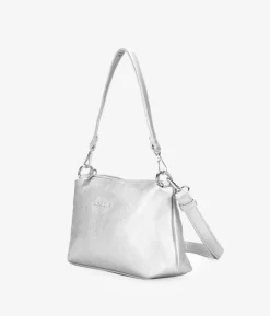 Bosanova Sacs À Bandoulière | Sacs Porté Épaule | Sac à bandoulière argenté avec fermeture éclair