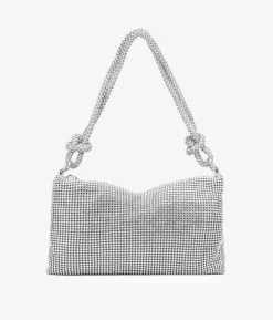 Bosanova Sac Minaudières | Sacs Porté Épaule | Sac à bandoulière avec strass argentés