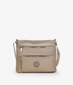 Bosanova Sacs À Bandoulière | Sac à bandoulière beige avec fermetures éclair