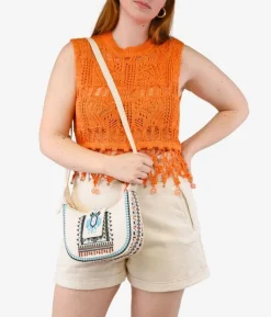 Bosanova Sacs À Bandoulière | Petits Sacs | Sac à bandoulière beige avec broderie