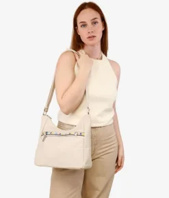 Bosanova Sacs À Bandoulière | Sac à bandoulière beige avec broderie