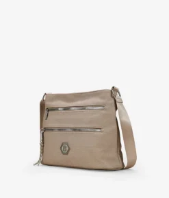 Bosanova Sacs À Bandoulière | Sac à bandoulière beige avec fermetures éclair
