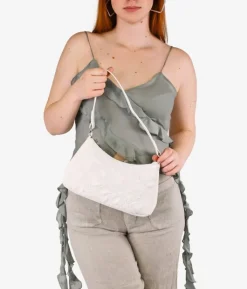 Bosanova Sacs Porté Épaule | Petits Sacs | Sac à bandoulière blanc avec des coeurs