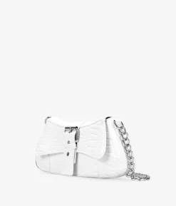 Bosanova Sacs Porté Épaule | Petits Sacs | Sac à bandoulière blanc avec chaîne