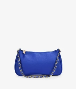 Bosanova Sac Minaudières | Sacs Porté Épaule | Sac à bandoulière bleu avec chaîne