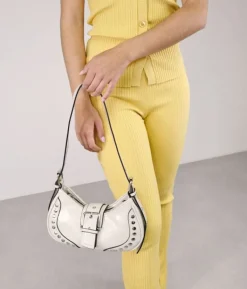 Bosanova Sacs Porté Épaule | Petits Sacs | Sac à bandoulière clouté blanc