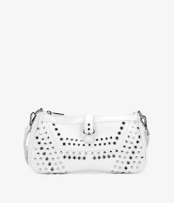 Bosanova Sacs Porté Épaule | Petits Sacs | Sac à bandoulière clouté blanc