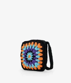 Bosanova Petits Sacs | Sacs Raphia Et Crochet | Sac à bandoulière en crochet noir