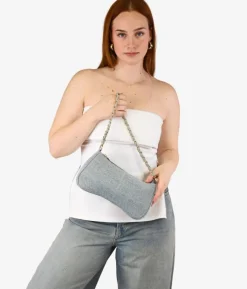 Bosanova Sacs Porté Épaule | Petits Sacs | Sac à bandoulière en jean avec chaîne