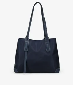 Bosanova Sacs Shopper | Sacs Porté Épaule | Sac à bandoulière en nylon bleu avec fermeture éclair