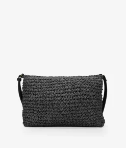 Bosanova Sacs À Bandoulière | Sacs Raphia Et Crochet | Sac à bandoulière en raphia noir
