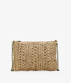 Bosanova Sacs À Bandoulière | Sacs Raphia Et Crochet | Sac à bandoulière en raphia marron clair