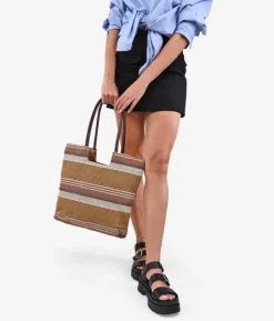 Bosanova Sacs Porté Épaule | Sacs Shopper | Sac à bandoulière en raphia marron