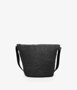 Bosanova Sacs À Bandoulière | Sacs Raphia Et Crochet | Sac à bandoulière en raphia noir