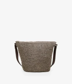 Bosanova Sacs À Bandoulière | Sacs Raphia Et Crochet | Sac à bandoulière en raphia marron