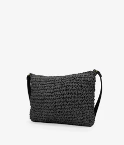 Bosanova Sacs À Bandoulière | Sacs Raphia Et Crochet | Sac à bandoulière en raphia noir