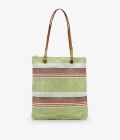 Bosanova Sacs Shopper | Sacs Raphia Et Crochet | Sac à bandoulière en raphia vert