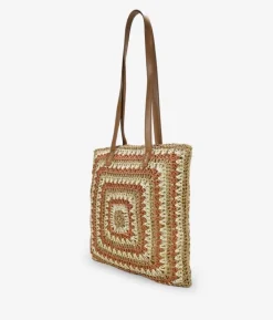 Bosanova Sacs Porté Épaule | Bolsos De Playa | Sac à bandoulière en raphia marron